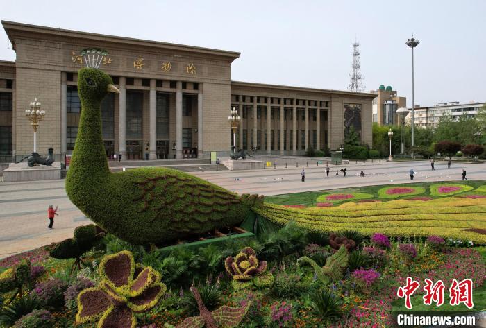 圖為航拍花壇。(無人機(jī)照片) 翟羽佳 攝