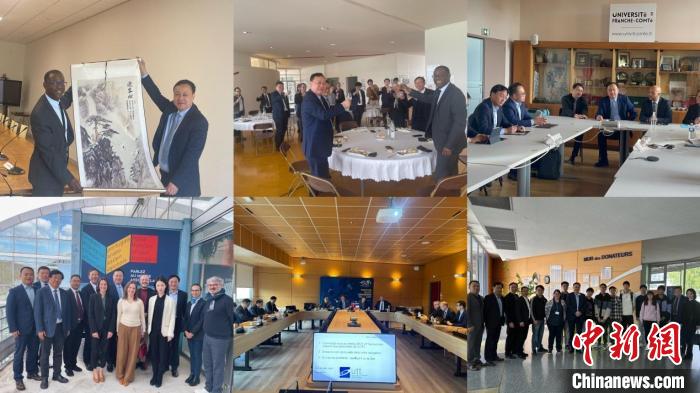 圖為法國(guó)站訪問(wèn)留影?！“不沾髮W(xué)供圖。