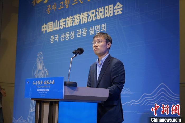 首爾市政府觀光體育局局長金英渙致辭。　劉旭 攝