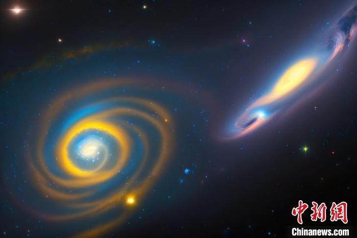 本星系群的三維藝術(shù)圖?！≈锌圃簢姨煳呐_ 供圖