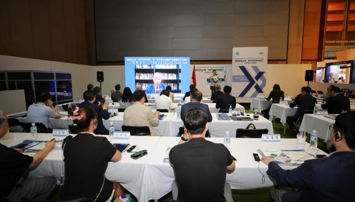 圖為交流會(huì)現(xiàn)場?！∩虅?wù)部投促局駐韓國辦事處供圖