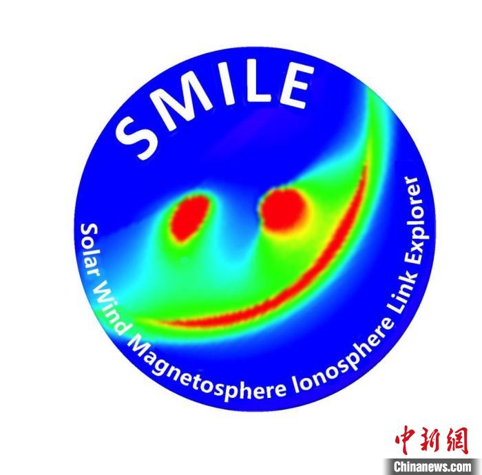 中歐聯(lián)合“微笑”衛(wèi)星(SMILE)任務(wù)標(biāo)識(shí)?！≈锌圃簢?guó)家空間科學(xué)中心 供圖