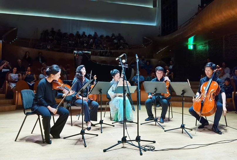 “古老文明的現(xiàn)代回聲——中國當(dāng)代作曲家室內(nèi)樂作品音樂會”在意大利舉行。中國駐意大利使館供圖