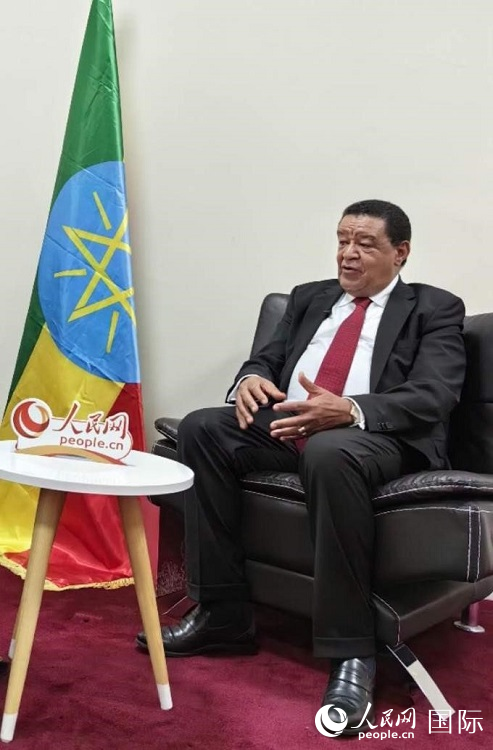 穆拉圖·特肖梅接受人民網(wǎng)專(zhuān)訪。人民網(wǎng)記者 陳星星攝