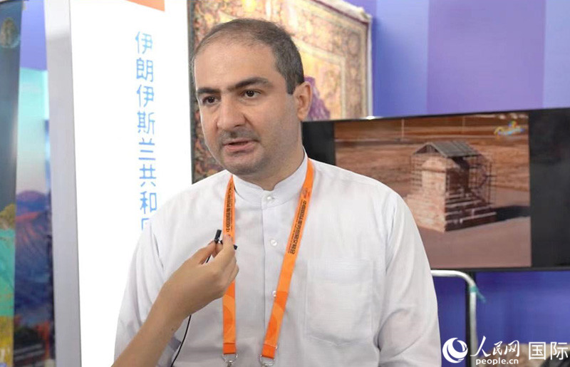 圖為伊朗使館媒體和公共外交專員阿米爾·曼蘇里。人民網(wǎng) 王禹蘅攝