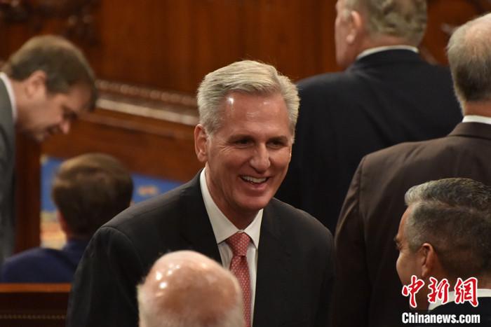 資料圖：麥卡錫2023年1月在眾議院參加議長選舉。<a target='_blank' href='/'><p  align=