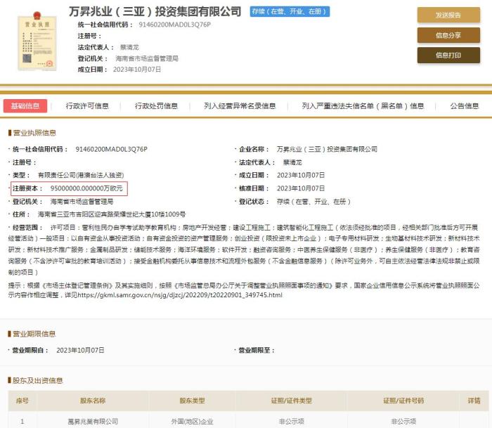 國家企業(yè)信用信息公示系統(tǒng)截圖。