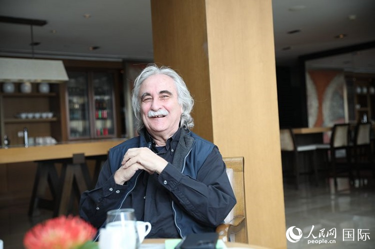 塞浦路斯歐洲大學前校長科斯塔斯·古利亞莫斯。人民網(wǎng) 殷韜攝