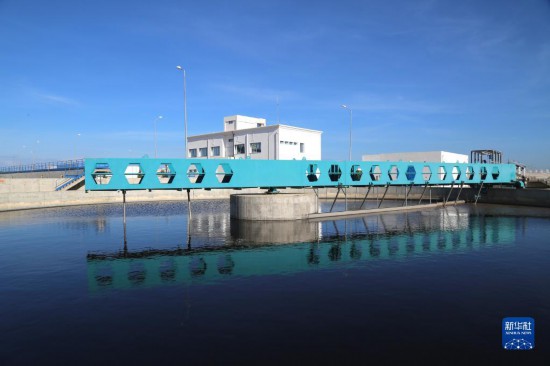 這是11月28日在突尼斯蘇塞市拍攝的中企承接建造的哈姆敦污水處理站一角。新華社記者 黃靈 攝