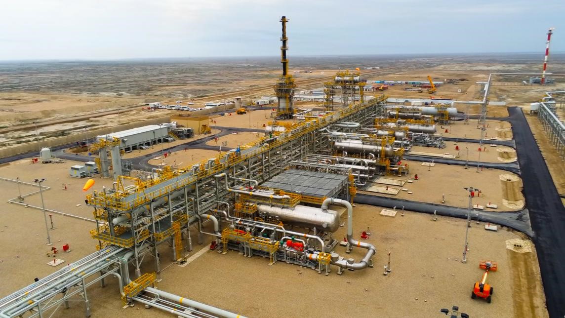 圖為西古爾納-1油田項(xiàng)目一景。中國(guó)石油（伊拉克）西古爾納公司供圖。