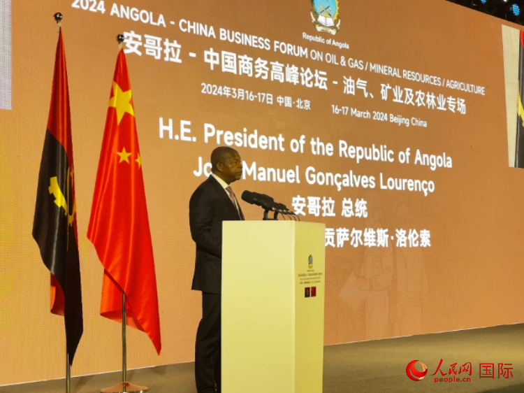 安哥拉總統(tǒng)若昂·曼努埃爾·貢薩爾維斯·洛倫索。人民網(wǎng)記者 張榮攝