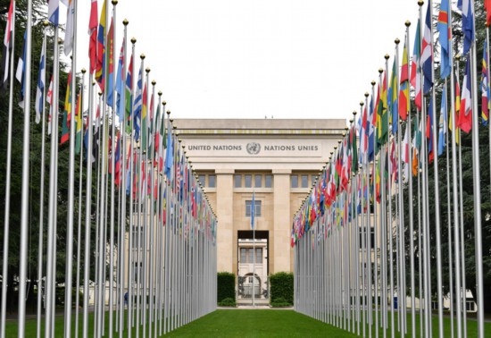 這是2023年5月21日在瑞士日內(nèi)瓦拍攝的聯(lián)合國萬國宮。新華社記者連漪攝