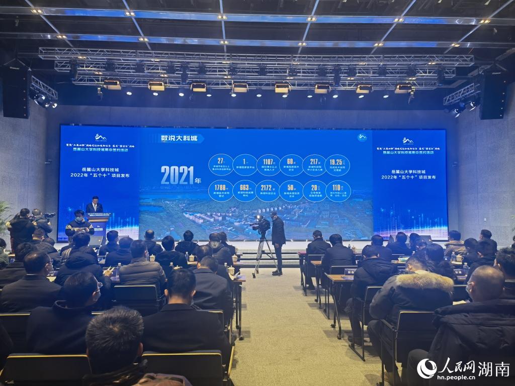 大科城管委會(huì)主任羅予武發(fā)布“五個(gè)十”項(xiàng)目。人民網(wǎng) 匡瀅攝