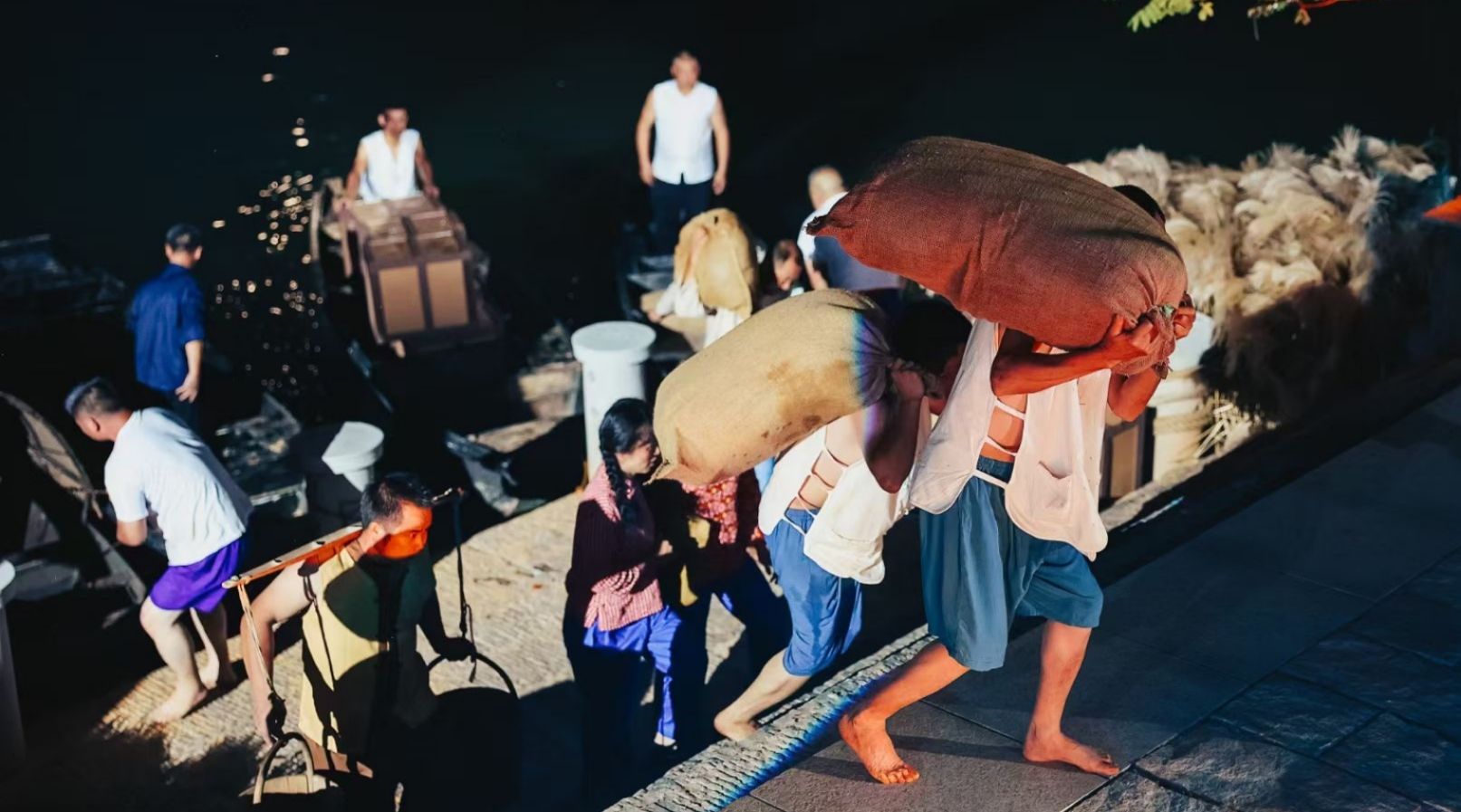 現(xiàn)場重現(xiàn)老碼頭商貿繁榮盛況。主辦方供圖