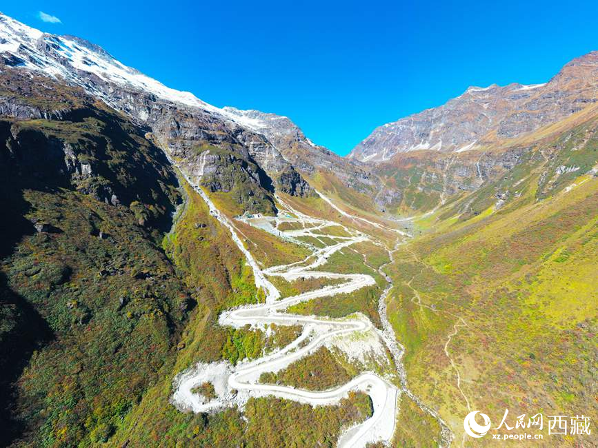 圖為西藏林芝市墨脫縣境內(nèi)，植被隨山體升高而變化。