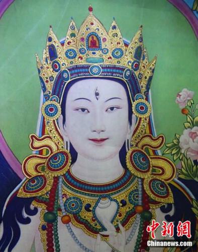安多強(qiáng)巴繪制的《度母》唐卡。<a target='_blank' href='/'><p  align=