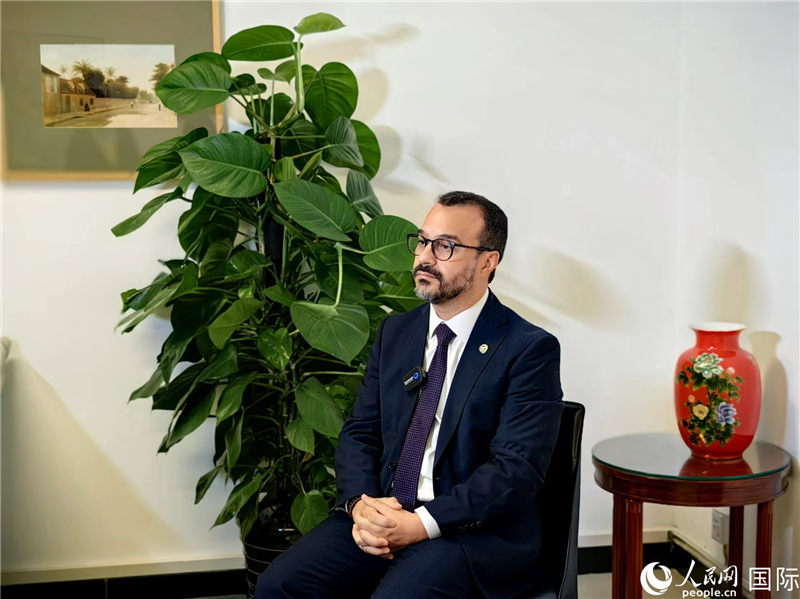 巴西文化部副部長卡西修斯·羅薩接受人民網(wǎng)專訪。人民網(wǎng)記者 符園園攝