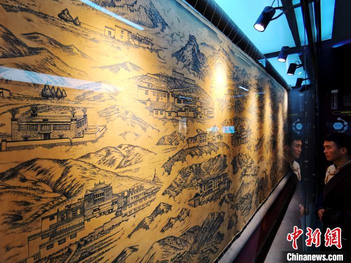 圖為歷代藏醫(yī)藥學教育機構展示?！?zhí)砀?攝