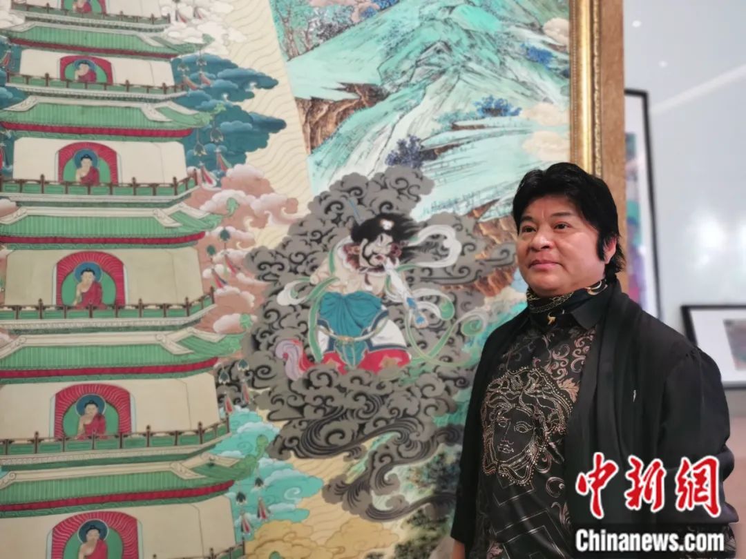 國家一級美術(shù)師劉觖。張?zhí)砀?攝