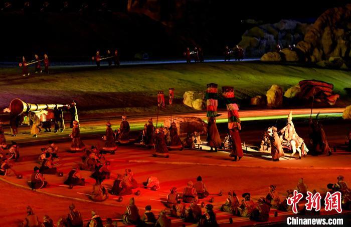 3月17日，西藏拉薩，《文成公主》大型史詩劇演出現(xiàn)場?！±盍?攝
