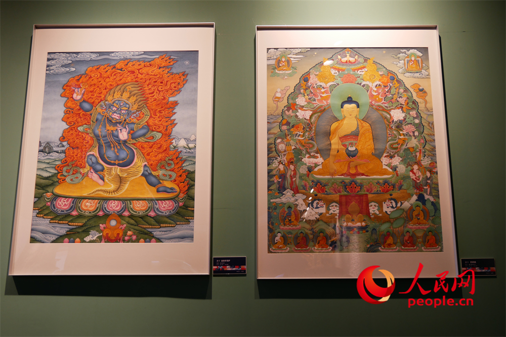 唐卡藝術(shù)作品。人民網(wǎng) 韋衍行攝